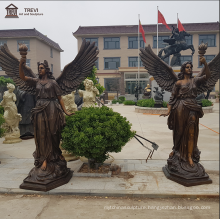 Life Size Garden Life Size Bronze Angel Statue Figure  For Sale